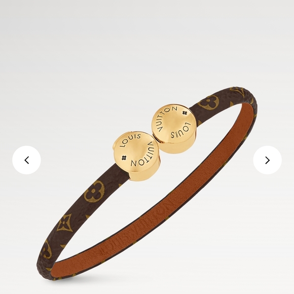 Louis Vuitton Monogram Bracelet with Gold Accents - Picture 2 of 8